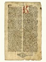 A Jordánszky-kódex töredéke,  f. 1r, A Teremtés könyvének kezdete